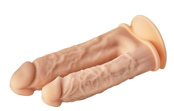 Телесный анально-вагинальный фаллоимитатор Double Penetrator - 19,5 см. - фото 8