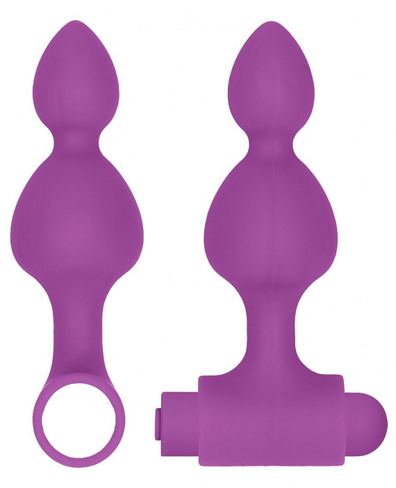 Фиолетовый анальный вибронабор USB-Rechargeable Anal Set Shots Media BV