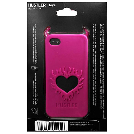 Розовый чехол HUSTLER из силикона для iPhone 4, 4S от Intimcat