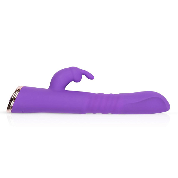 Фиолетовый вибратор-кролик The Queen Thrusting Vibrator - 29 см. - фото 6
