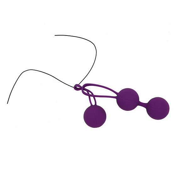 Фиолетовый набор для тренировки вагинальных мышц Kegel Balls - силикон