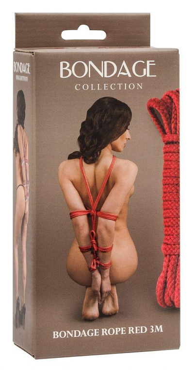 Красная веревка Bondage Collection Red - 3 м. - 100% полиэстер