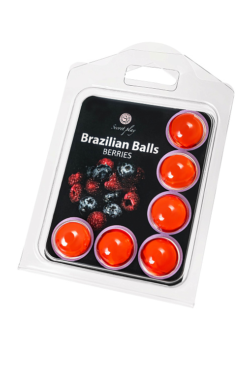 Набор из 6 шариков с массажным маслом Brazilian Balls с ароматом ягод - 