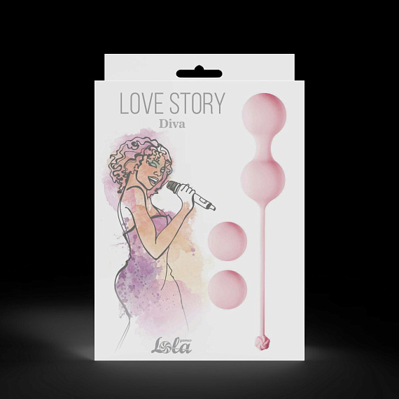 Набор розовых вагинальных шариков Love Story Diva - силикон