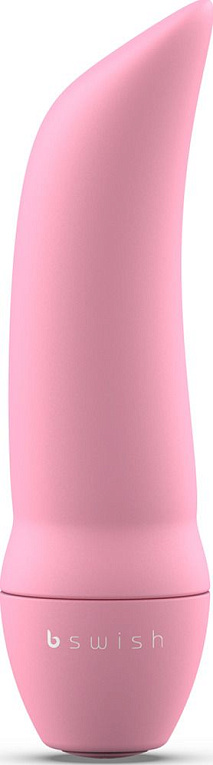 Розовая вибропуля Bmine Basic Curve - 7,6 см. - анодированный пластик (ABS)