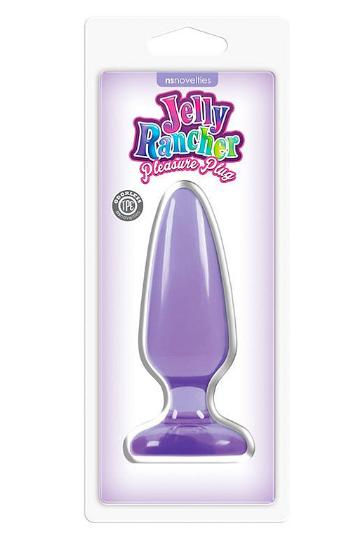 Фиолетовая средняя анальная пробка Jelly Rancher Pleasure Plug Medium - 12,7 см.