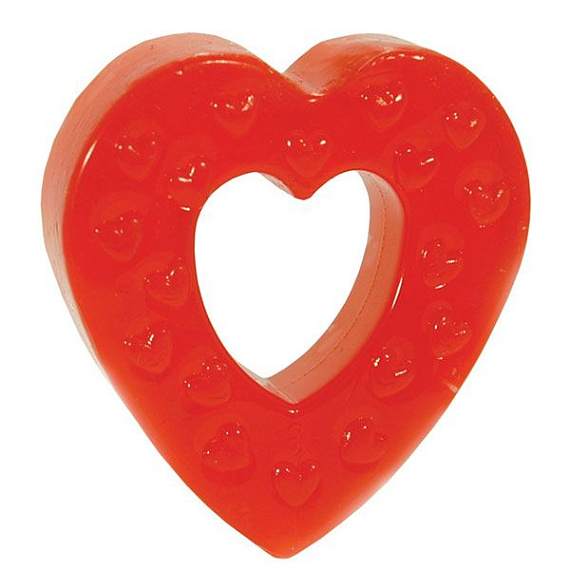 Красное эрекционное кольцо-сердце Heart Shape Cockring - силикон