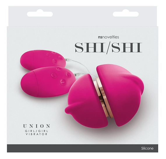 Ярко-розовый клиторальный стимулятор Union Girl/Girl Vibe - анодированный пластик, силикон