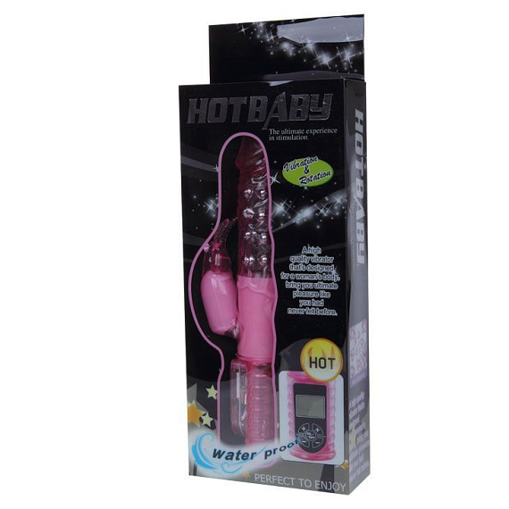 Розовый вибратор хай-тек Hot Baby - 26,5 см. - фото 5