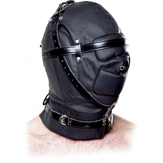 Глухой шлем-маска Full Contact Hood Black Pipedream