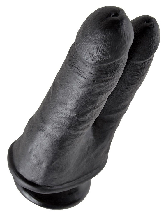 Чёрный анально-вагинальный фаллоимитатор Double Penetrator - 20,9 см. от Intimcat