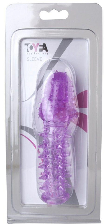 Фиолетовая насадка, удлиняющая половой член - 13,5 см. - термопластичный эластомер (TPE)