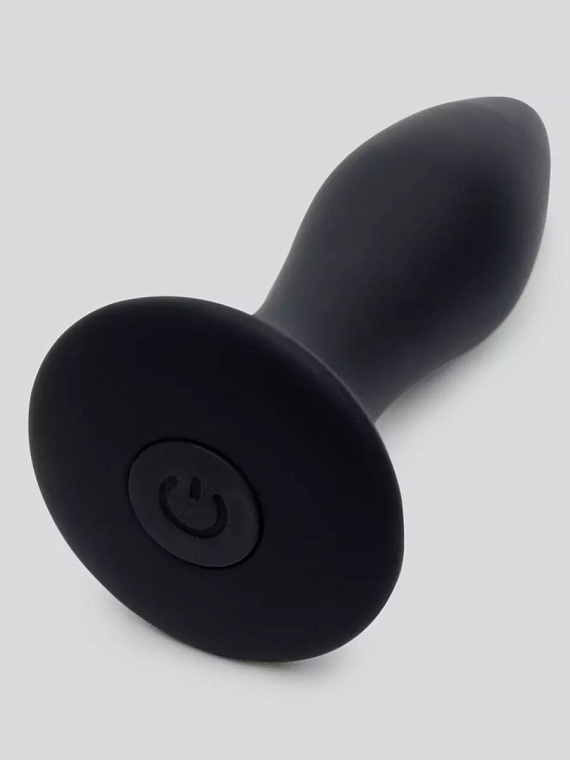 Черная анальная вибропробка Sensation Rechargeable Vibrating Butt Plug - 8,9 см. - силикон