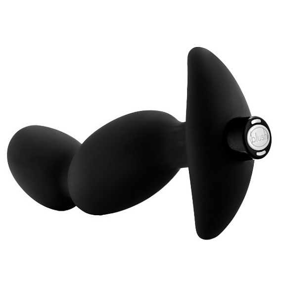 Черный анальный вибратор Silicone Vibrating Prostate Massager 04 - 16,5 см. от Intimcat