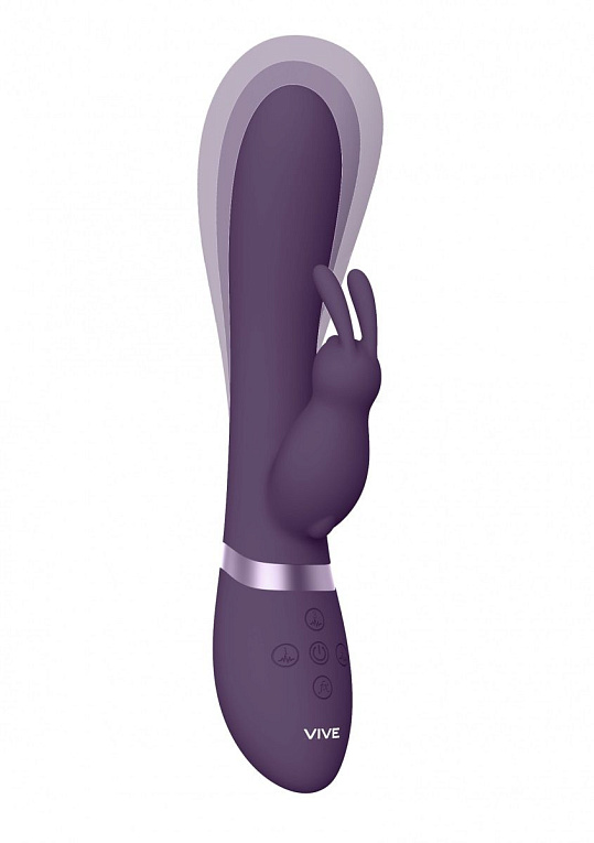 Фиолетовый вибромассажер-кролик Taka - 21,3 см. от Intimcat