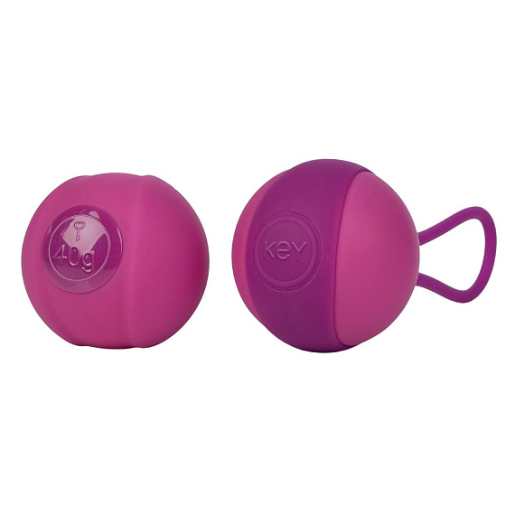 Розовый вагинальный шарик соло STELLA I со сменным грузом - силикон