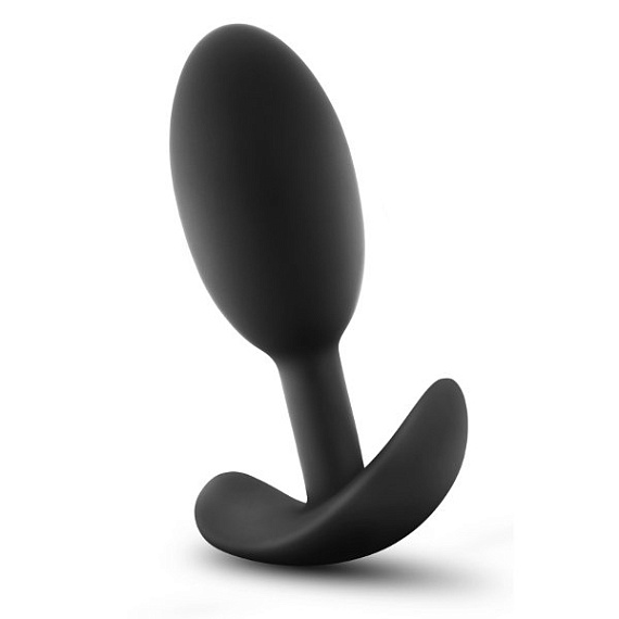 Черная анальная пробка Silicone Vibra Slim Plug Medium - 10,2 см. - фото 5