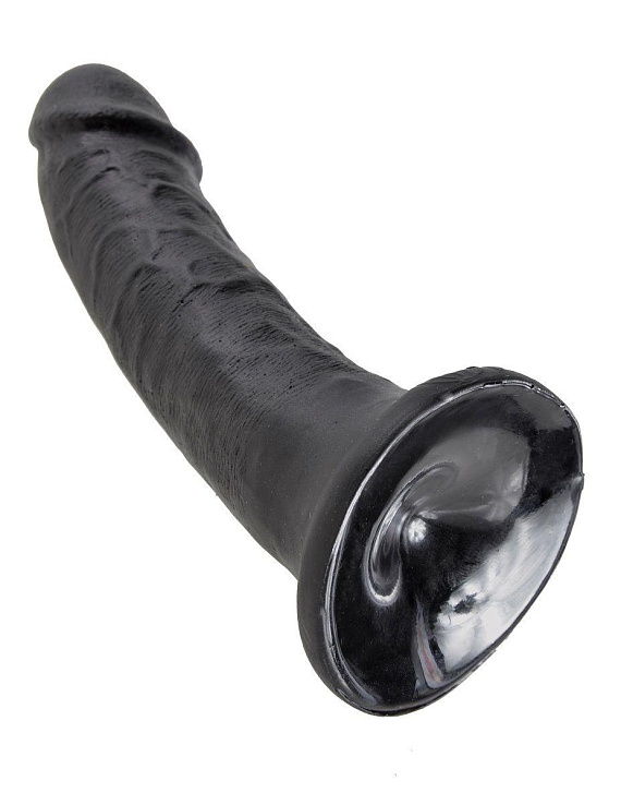 Чёрный фаллоимитатор с присоской 6  Cock - 15,2 см. от Intimcat