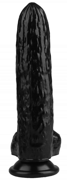 Черный фаллоимитатор-огурец на присоске - 25 см. Сумерки богов