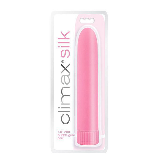 Розовый вибромассажер Climax Silk 7.5  Vibe - 19 см. от Intimcat