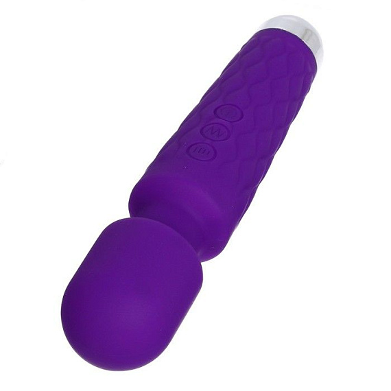 Фиолетовый wand-вибратор с подвижной головкой - 20,4 см. Сима-Ленд