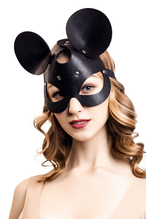 Черная маска с ушками мышки - фото 5