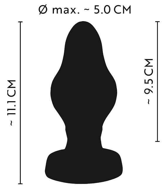 Черная анальная пробка Super Soft Butt Plug - 11,1 см. - фото 6