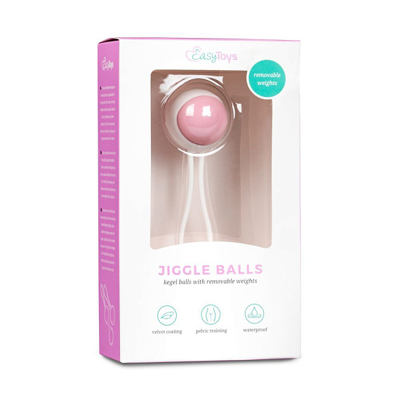 Вагинальный шарик Jiggle Balls с петлёй от Intimcat
