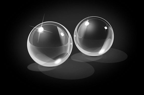 Вагинальные шарики из стекла Small Glass Ben-Wa - стекло