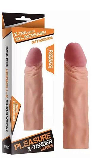 Насадка-фаллоимитатор Super-Realistic Penis - 18,5 см.