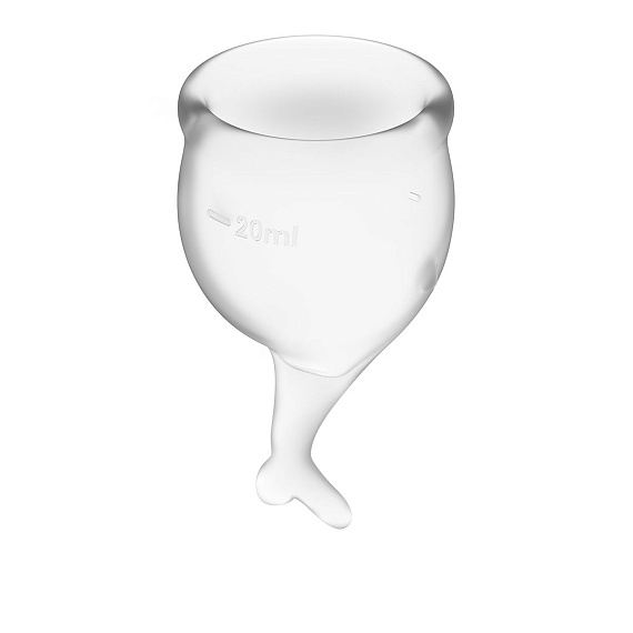 Набор прозрачных менструальных чаш Feel secure Menstrual Cup - силикон