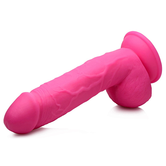 Розовый фаллоимитатор на присоске 8.25  Dildo with Balls - 22,8 см. от Intimcat