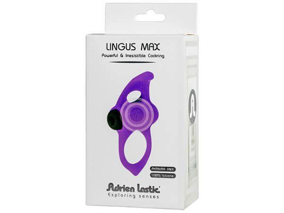 Фиолетовое эрекционное виброкольцо Lingus MAX от Intimcat