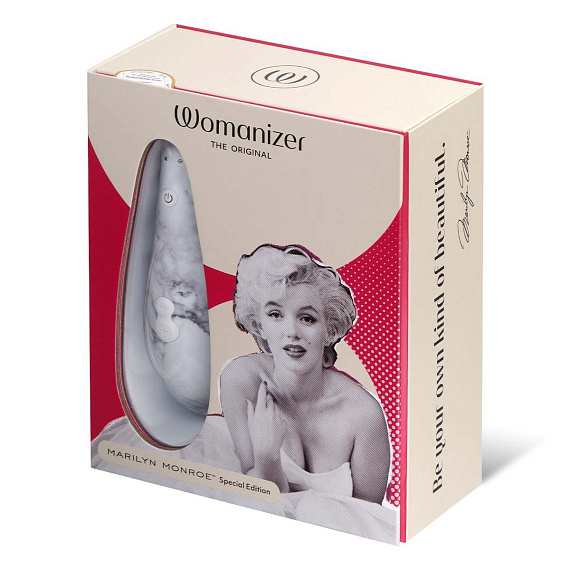 Белый бесконтактный клиторальный стимулятор Womanizer Marilyn Monroe Special Edition - фото 6