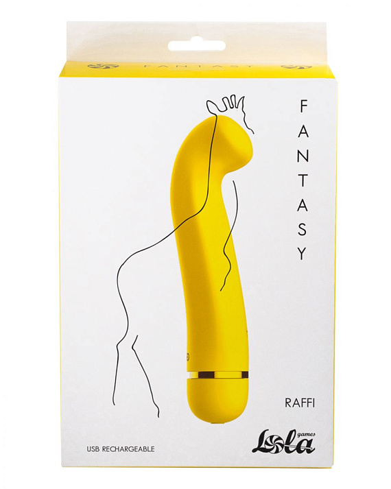 Желтый перезаряжаемый вибратор Raffi - 17,1 см. Lola toys