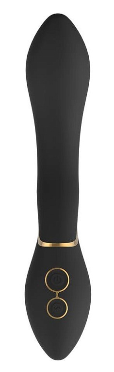 Черный изогнутый вибромассажер Josephine - 20 см. от Intimcat