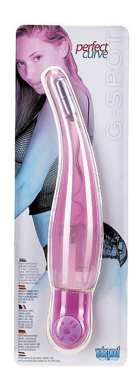 Розовый вибромассажёр PERFECT CURVE - 16 см. - термопластичный эластомер (TPE)