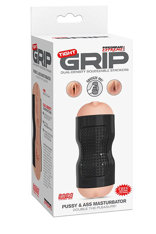 Мастурбатор вагина-анус Extreme Toyz Tight Grip Pussy   Ass - термопластичная резина (TPR)