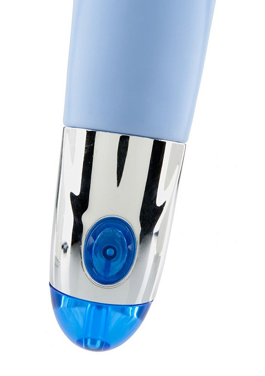 Голубой вибратор Lovely Vibes Elegant - 18,5 см. - силикон