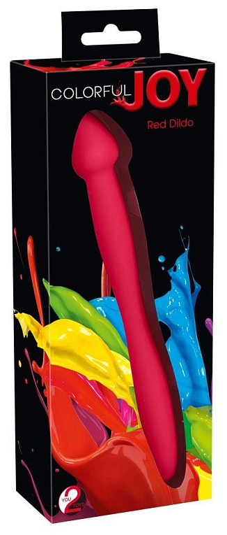 Красный гибкий двусторонний фаллоимитатор Colorful Joy - 21,5 см. от Intimcat