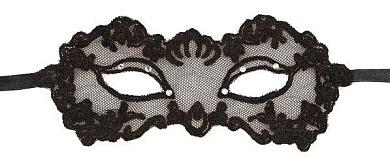 Черная ажурная маска Lingerie Mask