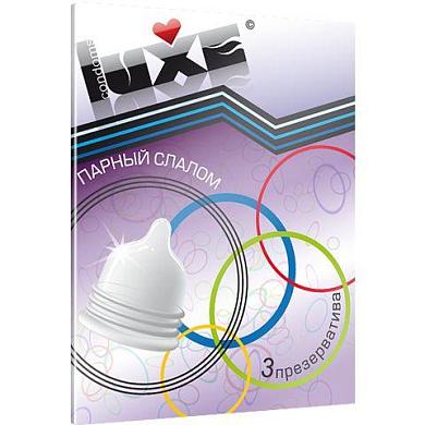 Презервативы Luxe  Парный слалом  с рёбрышками - 3 шт.