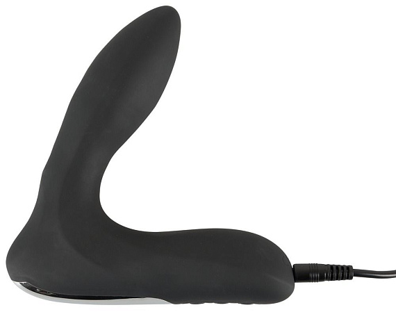 Черная анальная втулка с вибрацией и функцией расширения Inflatable Vibrating Prostate Plug - фото 6