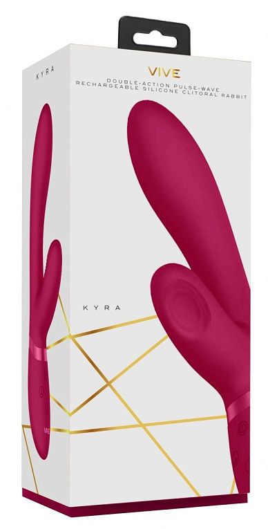 Розовый вибромассажер Kyra - 21,3 см. от Intimcat