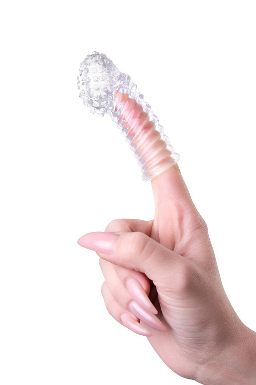 Прозрачная рельефная насадка на палец Dale - 8,5 см. A-toys