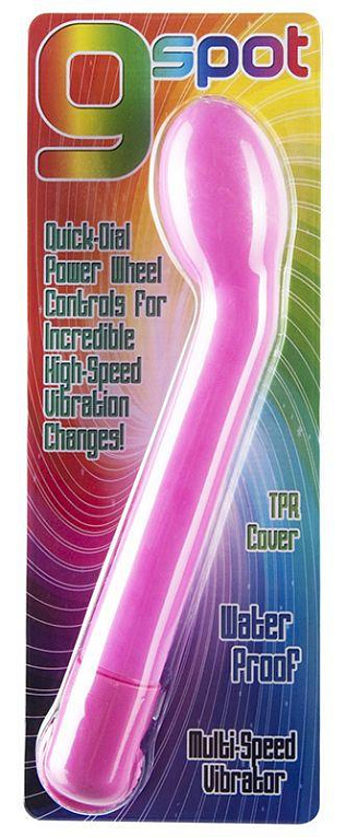 Розовый вибратор G-SPOT для точки G - 19 см. - Термопластичная резина (TPR)