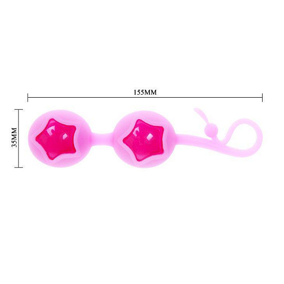 Розовые вагинальные шарики из силикона Baile