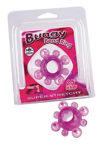 Розовое гелевое эрекционое кольцо Bungy
