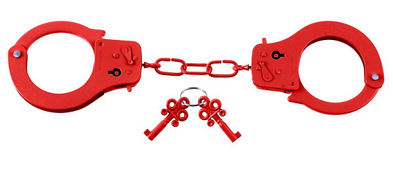 Металлические красные наручники Designer Metal Handcuffs - металл