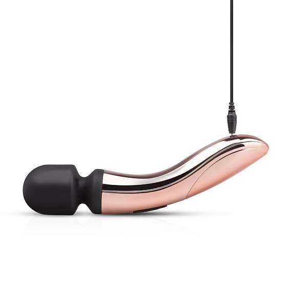 Черно-розовый вибромассажер Nouveau Curve Massager - 21 см. от Intimcat